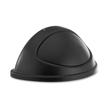 Rubbermaid Commercial Swing Top Lid, Half Round, 12-5/16"x21-5/16"x9-1/2", 4PK, BK RCP362000BKCT